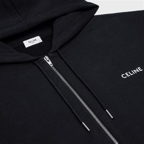 celine loose zipped hoodie